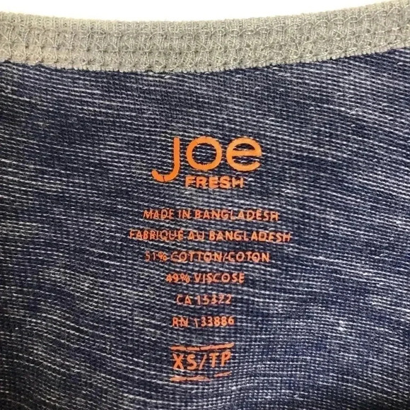 Joe Fresh Shirt 3/4 Sleeves Grey Size Extra Small - Picture 8 of 16